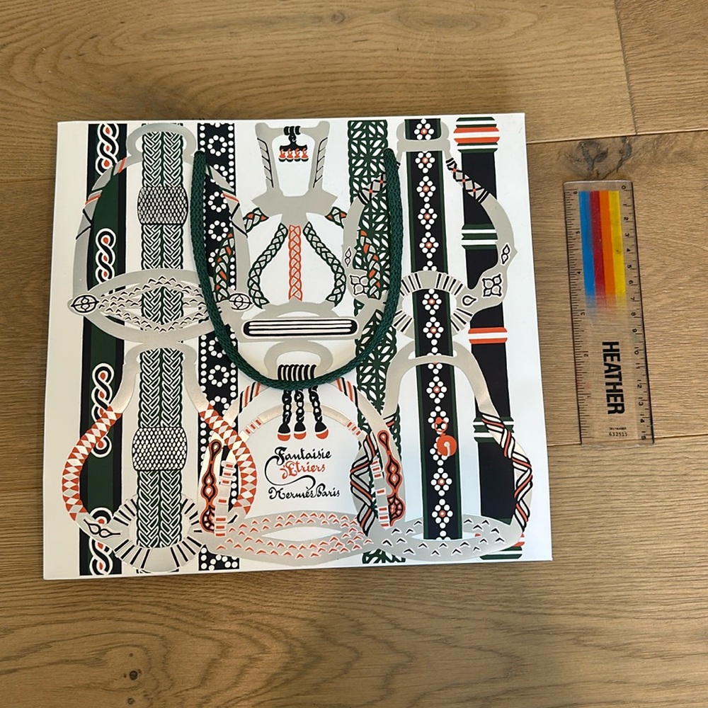 Hermes shopping bag.